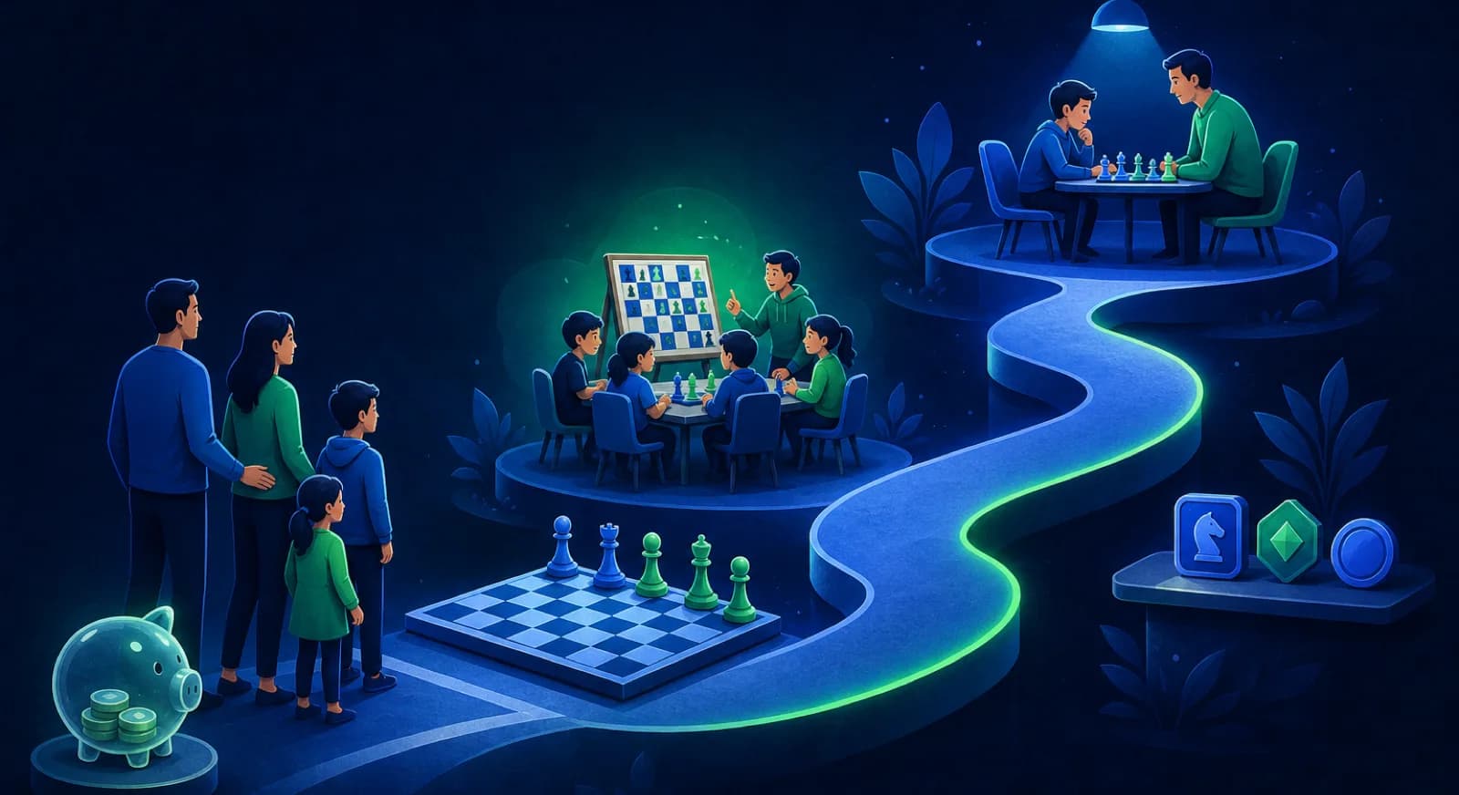 A four step spending sequence for families choosing chess training support.