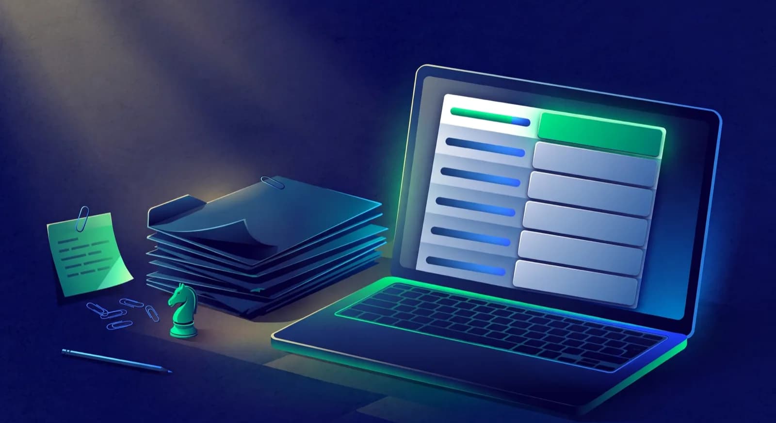 A coach desk with automatic game files in a queue beside a pile of manual downloads.
